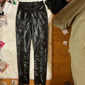 faux leather pants